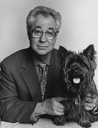 Elliott Erwitt with his cairn terrier Sammy