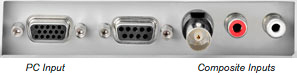 PC and Video Inputs