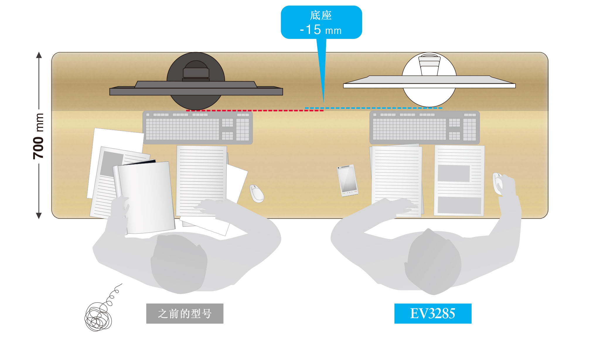 该无边框纯平设计支持在任意桌面应用4K分辨率显示器